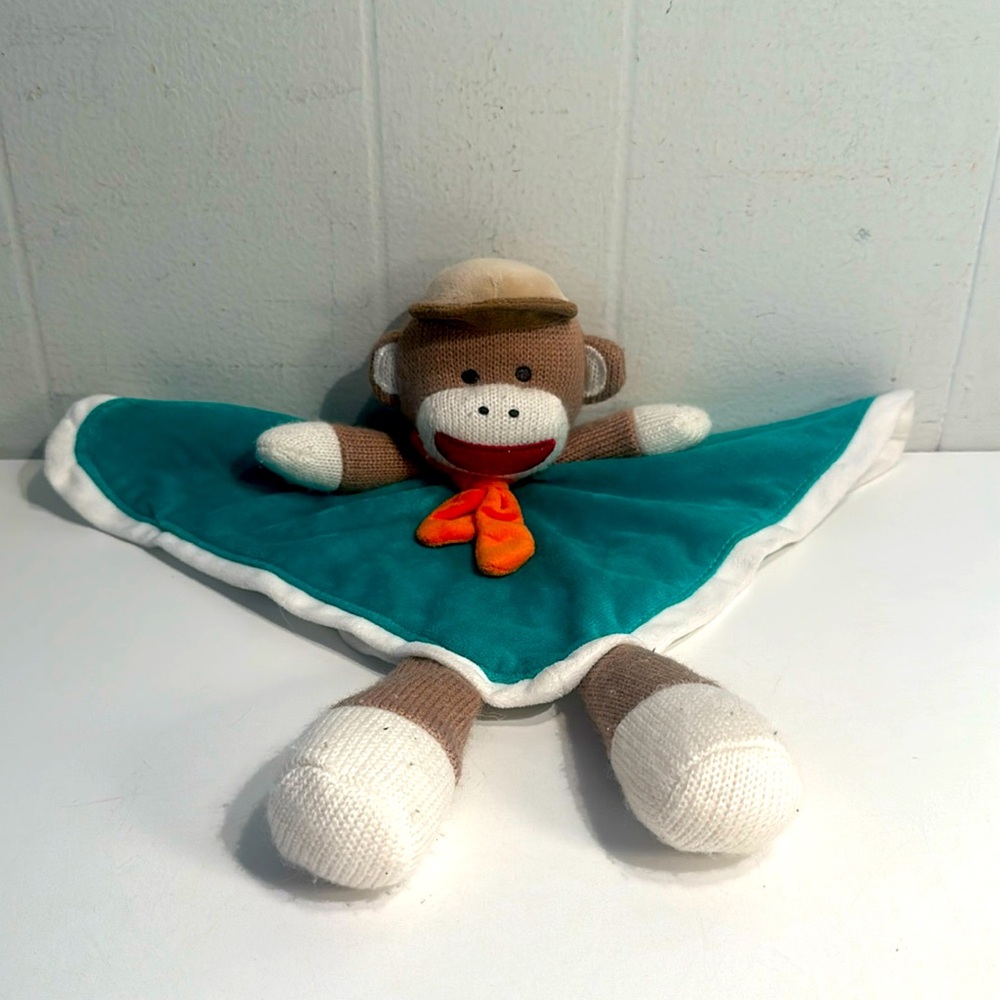 Baby Starters Sock Money Security Blanket Lovey Head Rattles